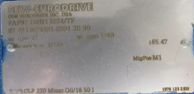 NEW SEW EURODRIVE FAF97 DRN132S4/TF GEARMOTOR 65.47:1 7.5HP FAF97DRN132S4TF