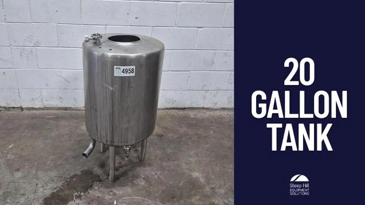SS 20 Gallon Tank with Heat Exchange Pipe