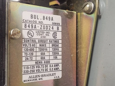 USED Allen-Bradley 849A-Z0D24