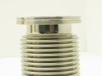 ISO 80 Stainless Flexible Vacuum Bellows 110mm Flange OD 150mm Length