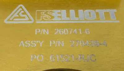 NEW FS ELLIOTT 270439-4 SEAL ASSEMBLY 260741-6
