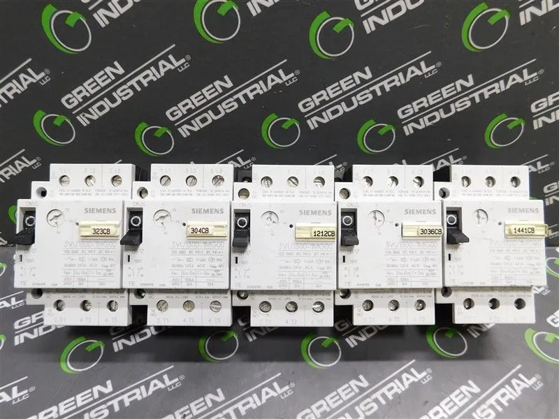 Lot of 5 Siemens 3VU1300-1MG00 Circuit Breakers Used
