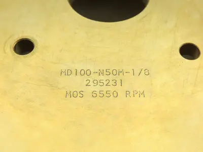 Norton MD100-N50M-1/8 Diamond Wheel MOS 6550 RPM Max 6.620x1-1/2x1-1/4
