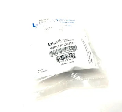 NEW L-COM FEED-THROUGH ETHERNET COUPLER IP76 RJ45