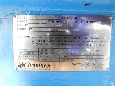 USED CHEMINEER 21GTD-3