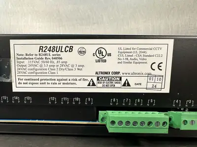 Altronix R248UL Series R248ULCB AC Power Supply R248UL (8.3.3)