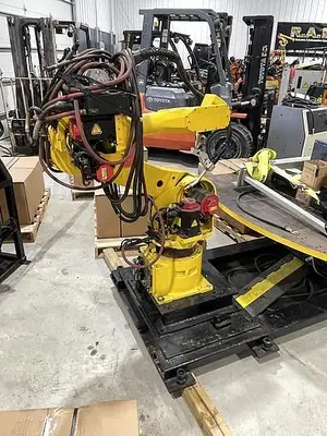 Used FANUC FANUC ARC MATE 120IB MIG WELDING CELL WITH LINCOLN 455M AND INDEX TABLE 5' X 8' RJ3IB CONTROL _UNKNOWN_ Robotic Welding Cells | Harbor Machinery Inc. #1283360