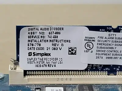 Used SIMPLEX 4100-1327 Misc Electrical & Power Parts British Columbia CA | Lenmark #1439595