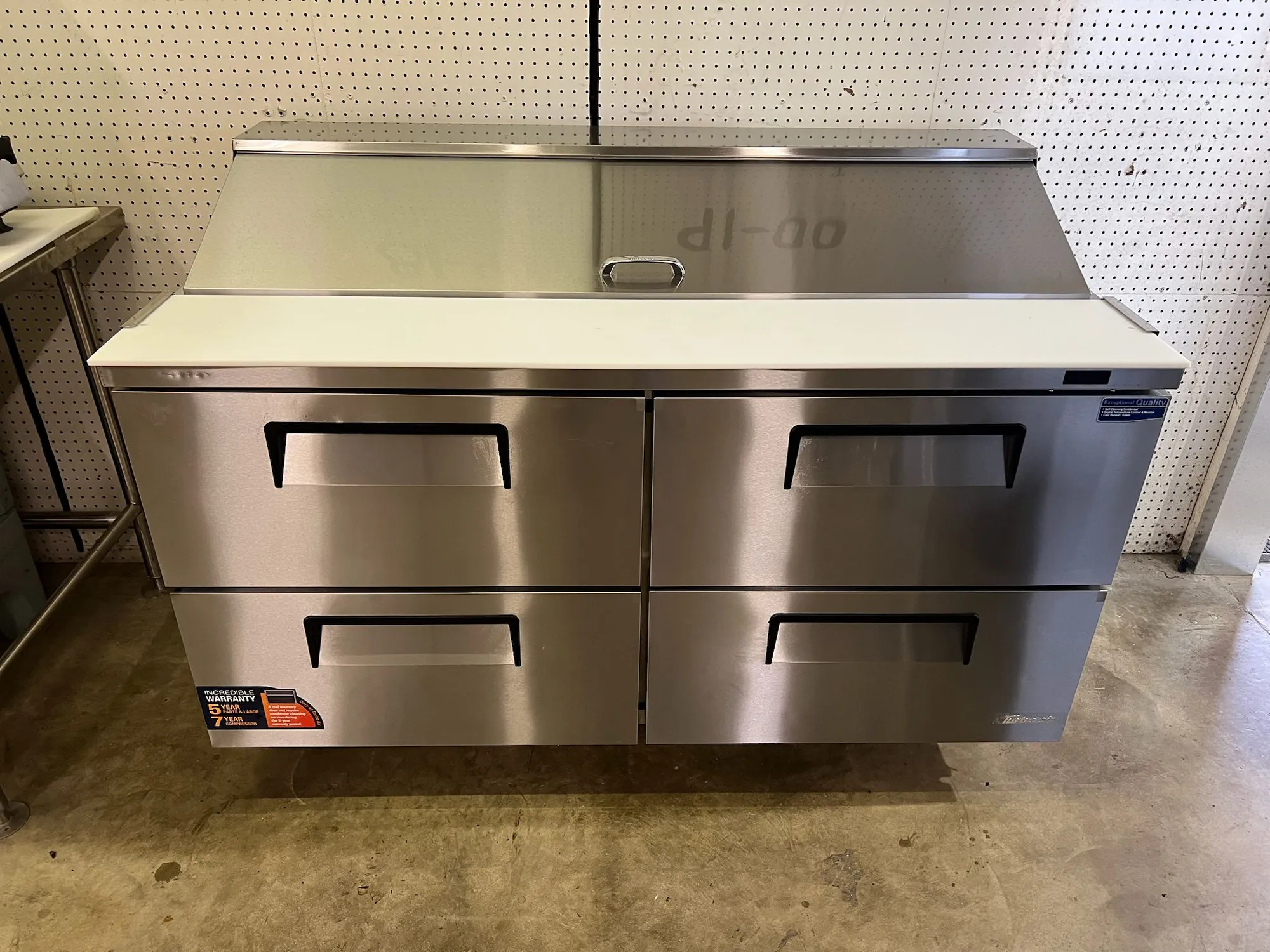 Used Turbo Air Used Turbo Air TST-60SD-D4-N 60" 4 Drawer Refrigerated Sandwich Prep Table 120V - WO1 Food Prep Tables Illinois US | Falcon Restaurant Supply #1375346