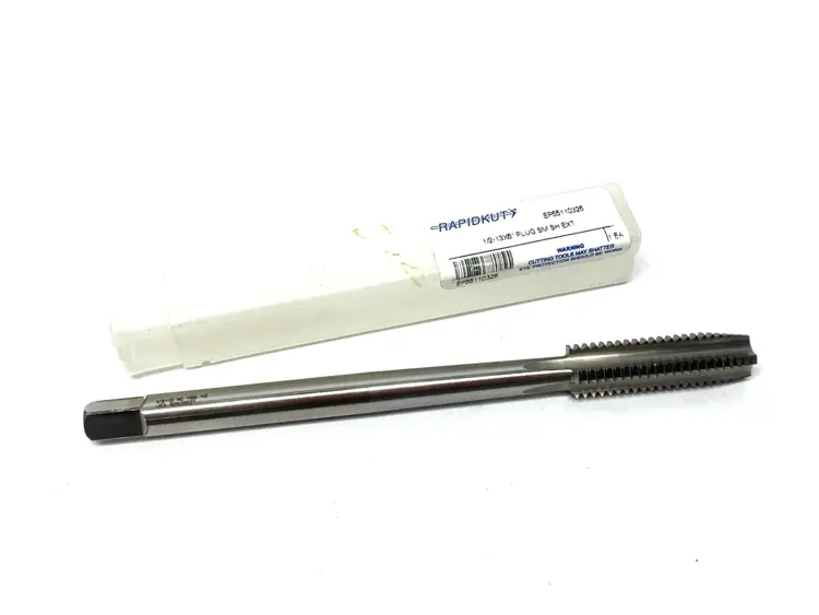 Used RAPIDKUT EXTENSION PLUG TAP 1/2-13 DIA. - H3- 4 FL - BRIGHT - HSS Taps & Dies Michigan US | Maverick Industrial Sales #1091796