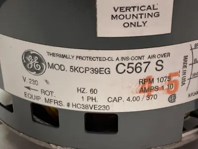 Used GE 5KCP39EGC5667S HVAC Parts and Equipment | Surplus Asset Holdings #1202785