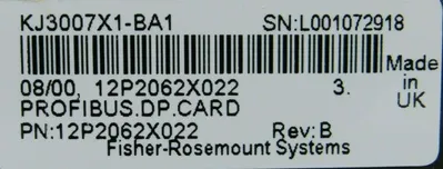 USED FISHER ROSEMOUNT DELTA V 12P2062X022 PROFIBUS DP CARD KJ3007X1-BA1 REV B