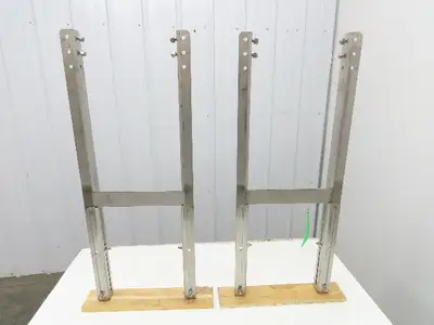 10" Tabletop Conveyor Stainless Leg Support H-Stand 35"-45" Adj Height Set of 2