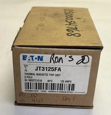 Used EATON JT3125FA Miscellaneous Equipment (Electrical & Power) Ohio US | Surplus Asset Holdings #1209750