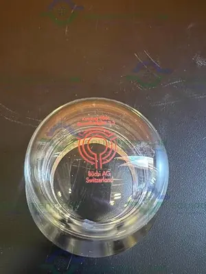 USED BUCHI AG BOROSILICATGLAS 3.3 KATALOG 8801 GLASS SPHERICAL CAP STYLE STOPPER 3"