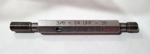 3/8-24 UNF-3B GO & NO GO Thread Plug Gage GO P.D. .3479 & NOGO PD .3516