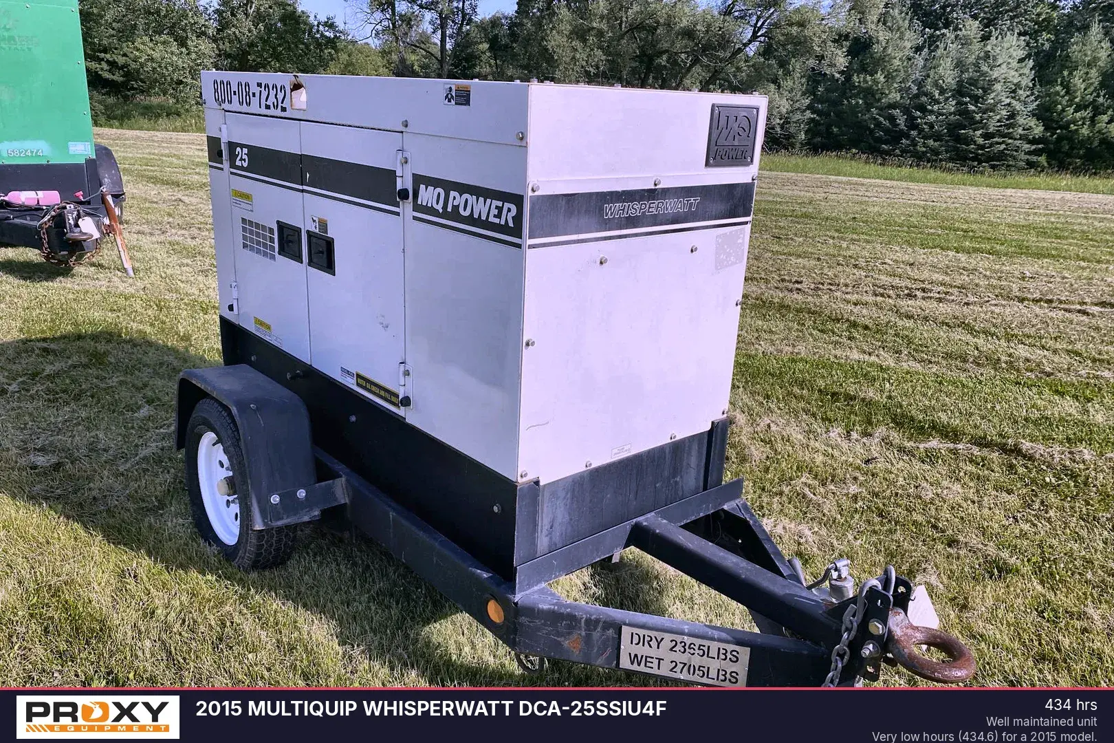 Used 2015 MULTIQUIP WHISPERWATT DCA-25SSIU4F Portable Generators Wisconsin US | Proxy Equipment #1385028