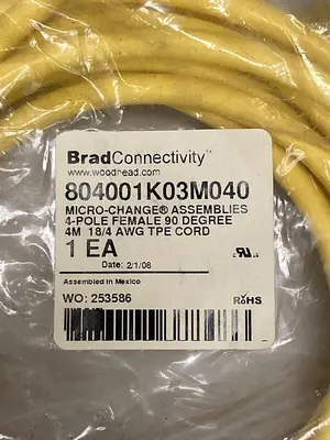 Used BRAD CONNECTIVITY 804001K03M040 Miscellaneous Equipment (Electrical & Power) | Surplus Asset Holdings #1199448