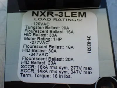 Used HUBBELL NXR3LEM Relays & Switches Ohio US | HGR 24 #1249342