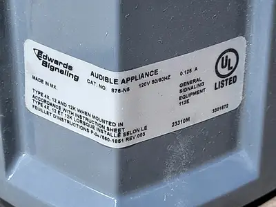 New | in-Stock EDWARDS SIGNALING 876-N5 Safety Equipment British Columbia CA | Lenmark #1441124