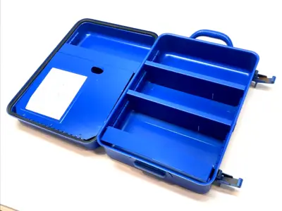 USED JOHNSON & JOHNSON METAL INDUSTRIAL FIRST AID KIT NUMBER 25