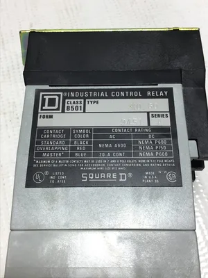 Square D 8501 – 9451 Industrial Control Relay Series A Type X X0 60