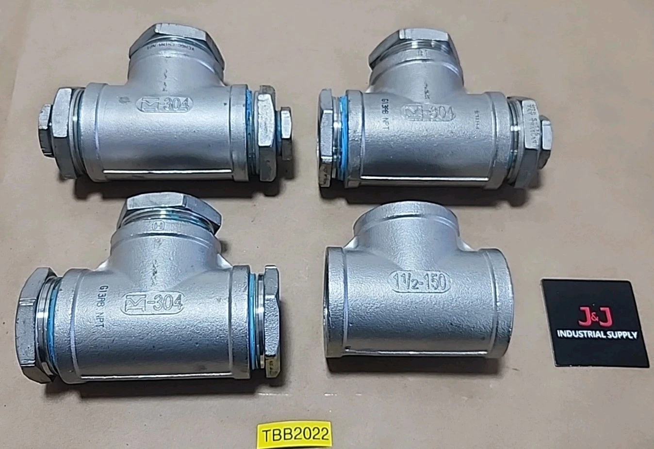 *NEW SURPLUS* [4] G13AB NPT Swing Check Valve Stainless Steel 1-1/2" + Warranty!