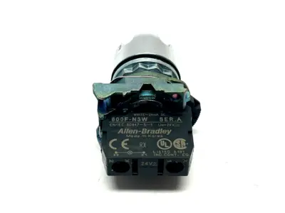 800FM-LG7 | Allen Bradley  Guarded Pushbutton w/ 800F-N3W Ser. A Lamp Module - Used