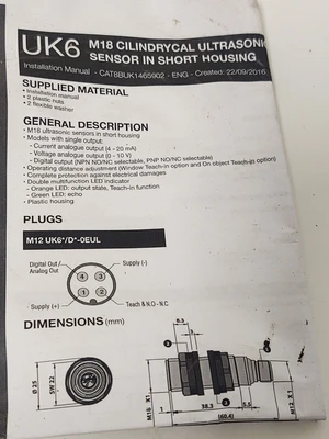 NEW Micro Detectors UK6C-D1-0A