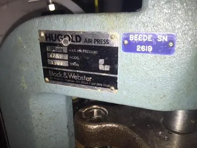 2159-220 Hugold Bench Model Pneumatic Air Press, Model # U/AKS