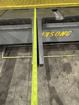 8' X 3/16" WYSONG MODEL #796 MECHANICAL POWER SQUARING SHEAR WITH BACK GAUGE: STOCK #23634