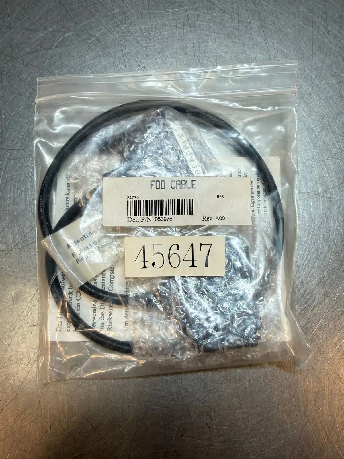 Dell FDD Floppy Cable 053975 Rev. A00 / 45647 NEW (7.3.2)