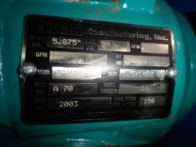 Titan 1.5x1x8 D-MAX pump