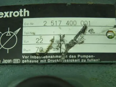 Rexroth 2 517 400 001 Hydraulic Pump 20mm Spline Shaft 17 Splines