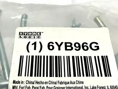 6YB96G | Store Logic  Double Rod Pegboard Hook 3" Screw-In PKG OF 5 - New