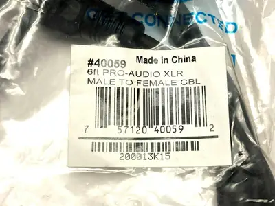 40059 | C2G  Pro Audio Cable XLR Male to Female - New