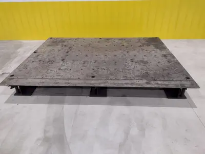 92" X 120" HEAVY DUTY STEEL SURFACE PLATE LAYOUT TABLE: STOCK #19730