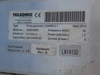 USED TELESONIC ULTRASONICS SGM3512