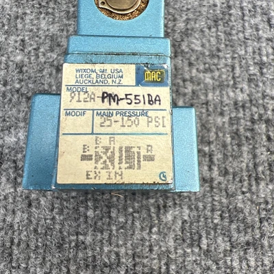 Used MAC 912A-PM-551BA Solenoid Valves California US | Davliegogo LLC #1707084