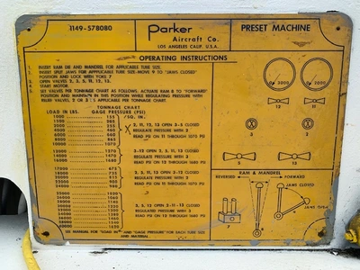 USED PARKER AIRCRAFT FERRULE PRESET