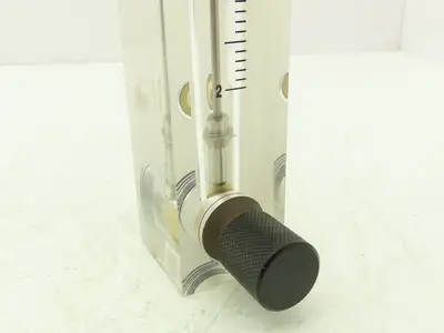 King Instrument 75302117C05 Flow Meter 14" Long 3/4" NPT Adjustable Clear F Port