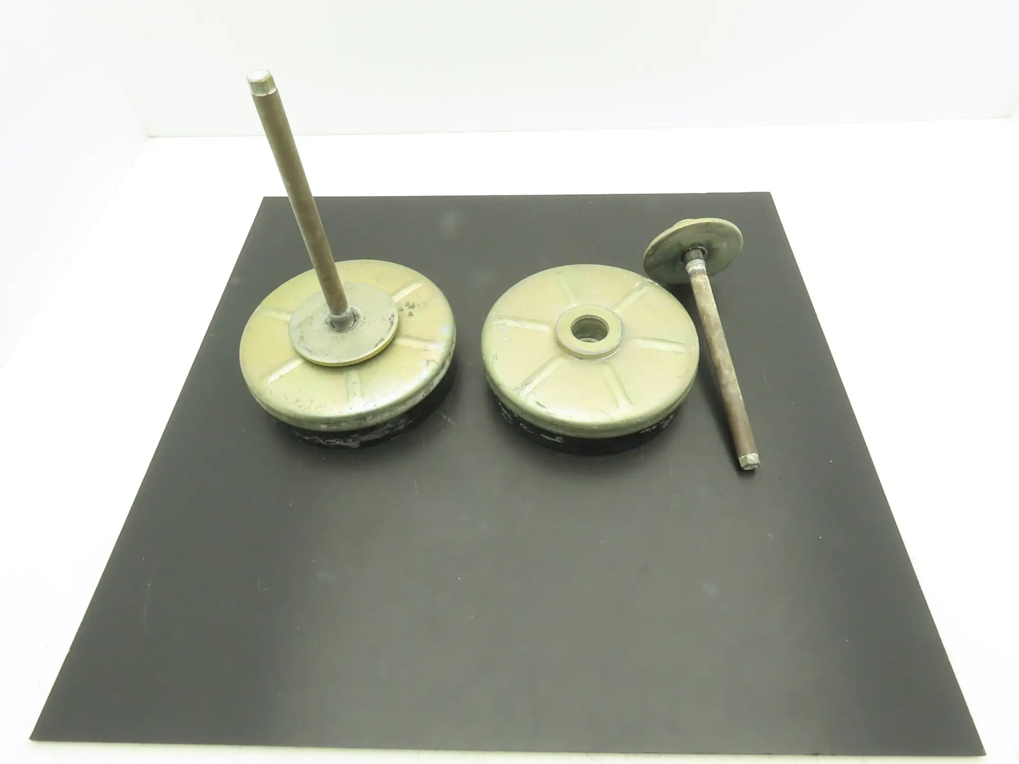 Studded Leveling Feet 8" Base Pad 7-5/8" Stud 11/16" x 9-3/4" Lot of 2