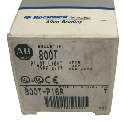 ALLEN BRADLEY 800T-P16R PILOT LIGHT SER.T 800TP16R NEW SURPLUS