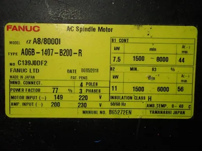 USED FANUC A06B1407B200R
