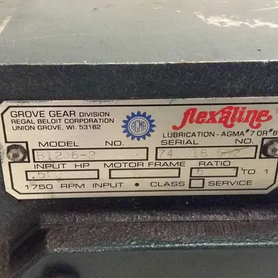 USED GROVE GEAR B1206-2