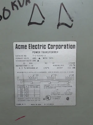 Acme 30KVA Transformer