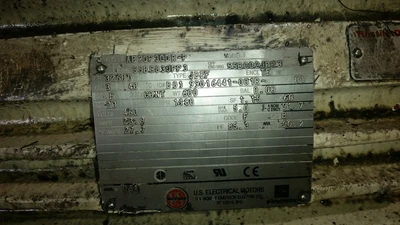 US Motors 20HP; 1180RPM; 460V; Frame: 326UD D01 99016441-001R-01