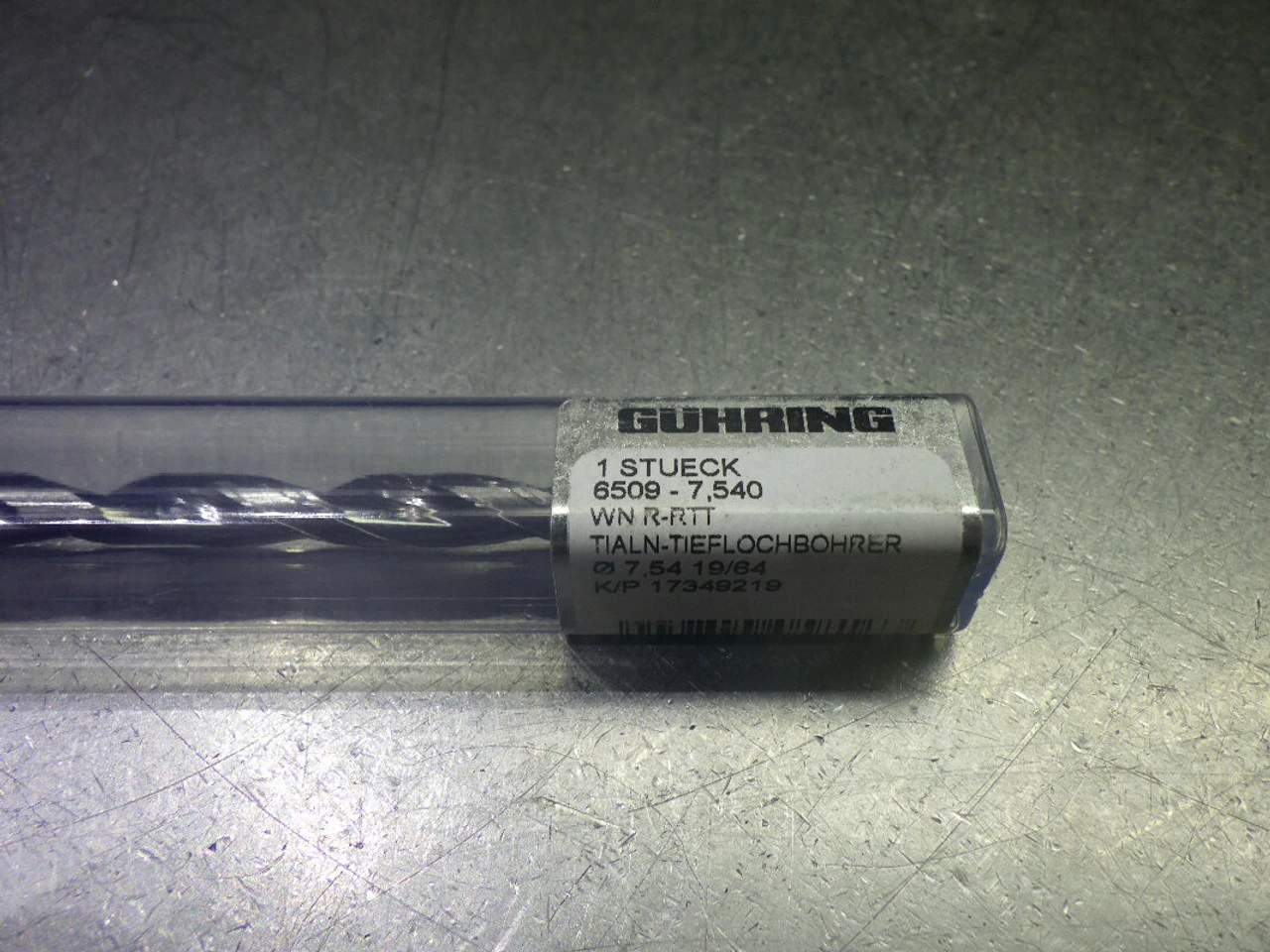 Guhring 19/64" Coolant Thru 15xd Carbide Drill 8mm Shank 9065090075400 (LOC1930B)