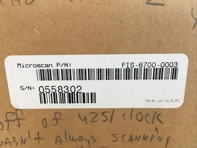 USED Microscan Barcode Scanners Decoders FIS-6700-0003