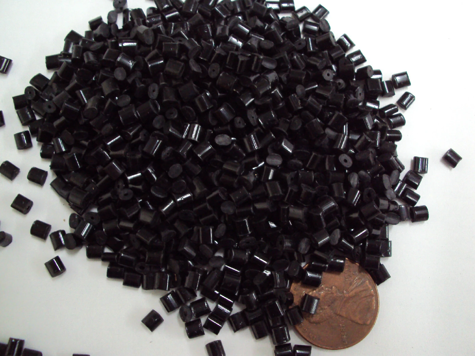 (6 MI) Black ABS Plastic Pellets Resin Material Injection Molding Grade 45 Lbs